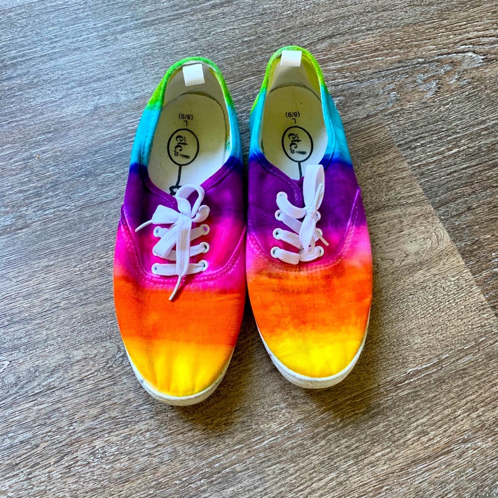 Rainbow Ombré tennis shoes